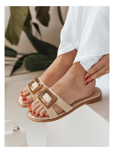 Дамски чехли GLAMSTEP бежови