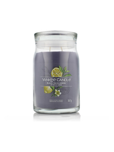 Yankee Candle Signature Black Tea & Lemon Ароматна свещ 567 g