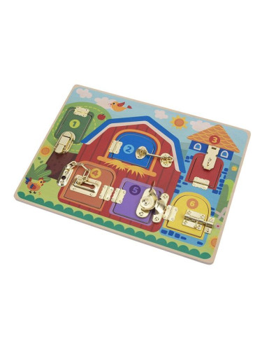 Активна дъска - бизиборд TookyToy с ключалки и резета