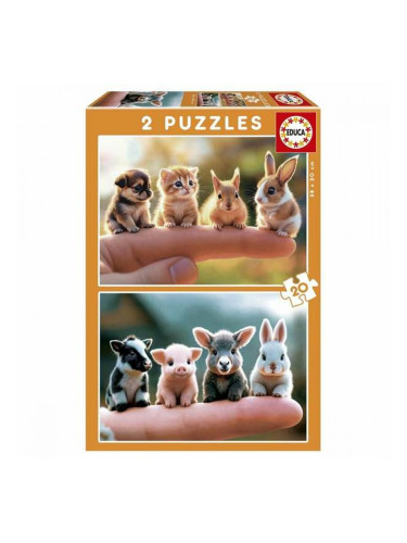 Пъзел Educa Baby Animals (2 броя)