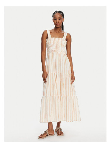 Seafolly Лятна рокля Shirred 55402-DR Бежов Regular Fit