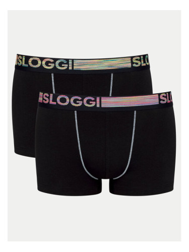 Sloggi Комплект 2 чифта боксерки 10218485 Черен