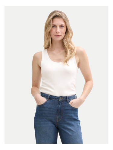 Tom Tailor топ 1045540 Бял Regular Fit