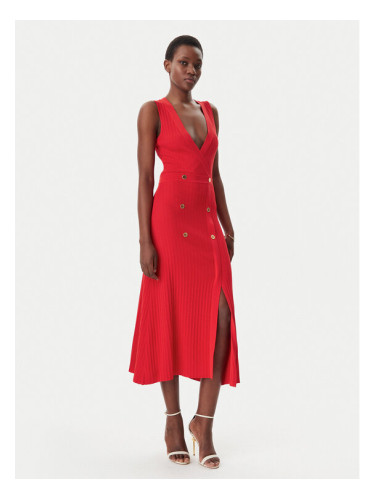 LOLA CASADEMUNT Плетена рокля LS2516003 Червен Regular Fit