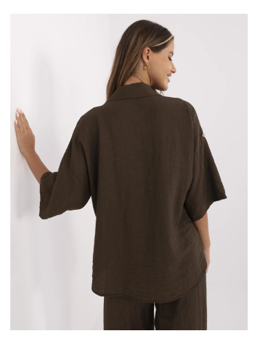 Shirt-MI-KS-6537.74P-dark brown