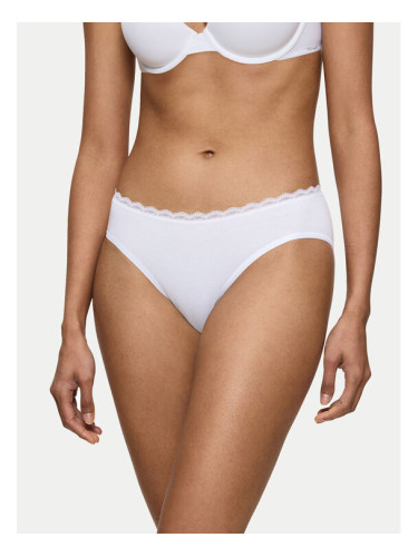 Triumph Класически дамски бикини Feel Of Cotton 10224973 Бял