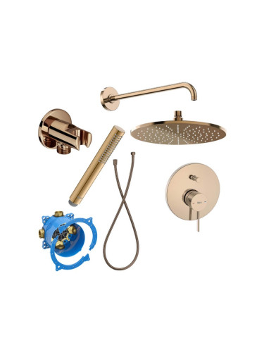 Комплект вграден смесител Ona, с аксесоари, EVERLUX, Rose Gold