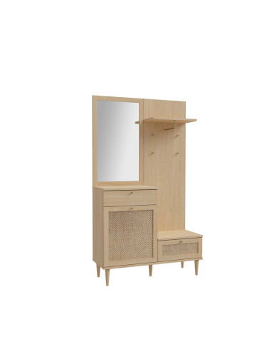 АНТРЕ КАЛАСЕТА С ОГЛЕДАЛО 115.1/41.4/198 СМ В ДЕКОР СВЕТЪЛ ДЪБ