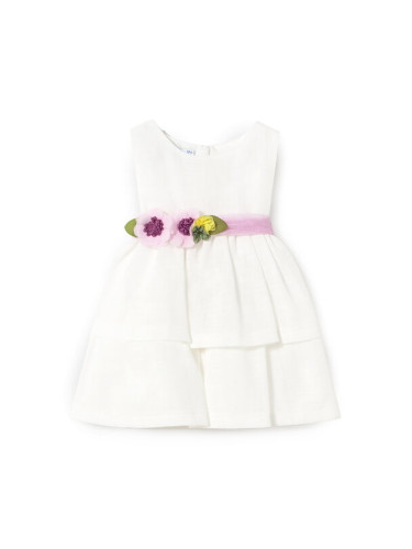 Mayoral Елегантна рокля 1911 Бял Regular Fit