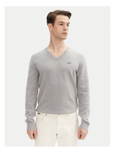 Aeronautica Militare Пуловер 251MA1504L506 Сив Regular Fit