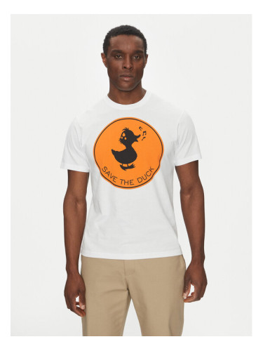 Save The Duck Тишърт DT0825M BESY20 Бял Regular Fit