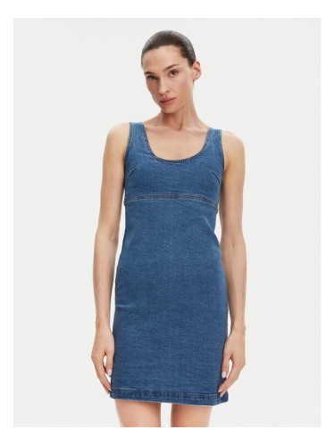 Silvian Heach Дънкова рокля GPP25298VE Син Slim Fit