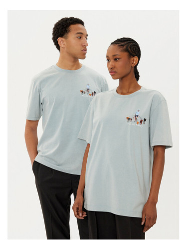 Filling Pieces Тишърт Unisex Dog Walker 7449981 Зелен Regular Fit