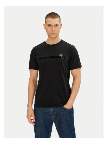 Moose Knuckles Тишърт Conway M15MT760 Черен Regular Fit