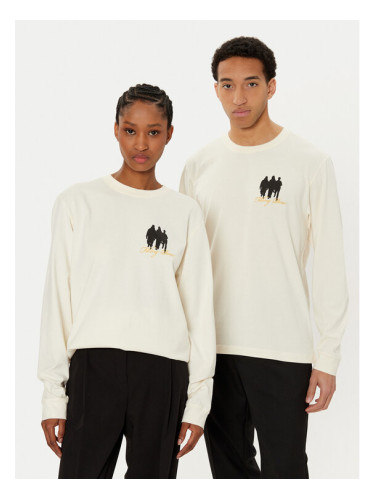 Filling Pieces Тениска с дълъг ръкав Unisex United by Generations 8049987 Екрю Regular Fit