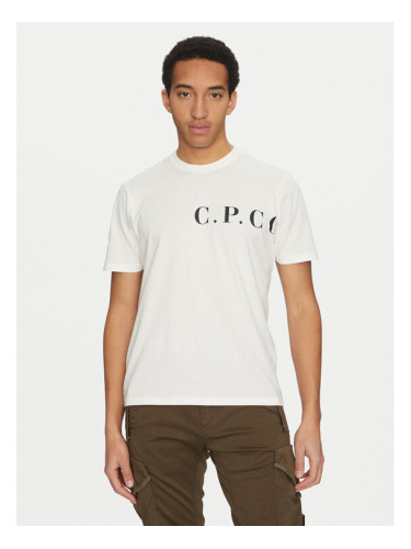 C.P. Company Тишърт 18CMTS139A005100W Бял Regular Fit