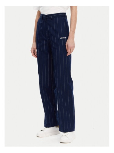 adidas Текстилни панталони Pinstripe JJ3482 Тъмносин Regular Fit