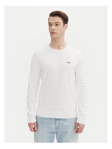 Aeronautica Militare Пуловер 251MA1502L506 Бял Regular Fit