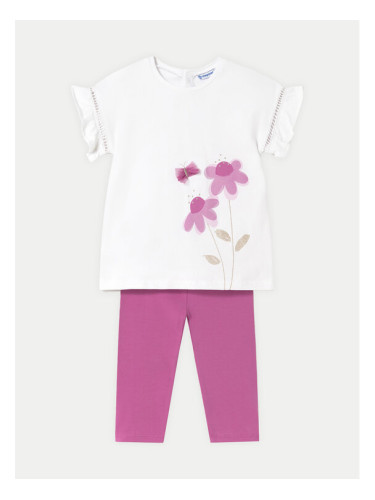 Mayoral Комплект тишърт и клин 1734 Розов Regular Fit