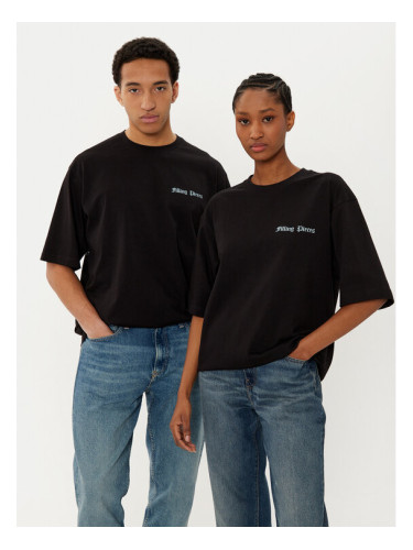 Filling Pieces Тишърт Unisex Chrome Flower 7449982 Черен Regular Fit