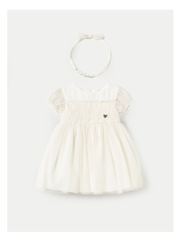 Mayoral Елегантна рокля 1902 Екрю Regular Fit