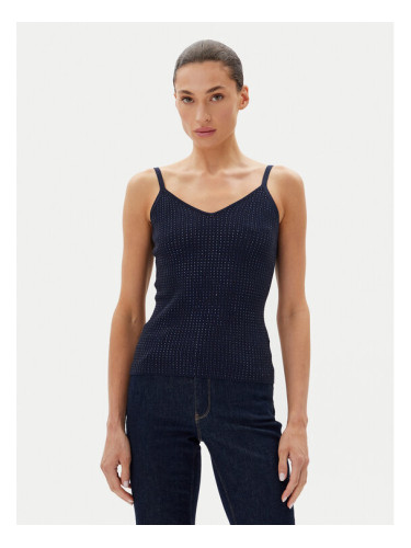 Fracomina топ FR25ST4006K410J9 Тъмносин Slim Fit