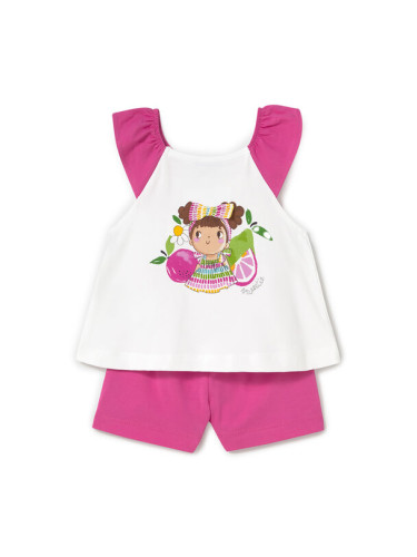 Mayoral Комплект топ и панталонки 1234 Розов Regular Fit