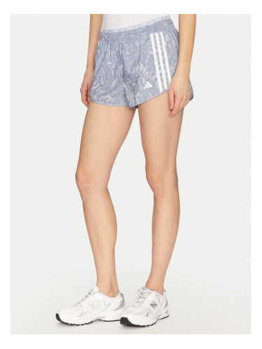 adidas Спортни шорти Own the Run 3-Stripes JD7759 Син Regular Fit