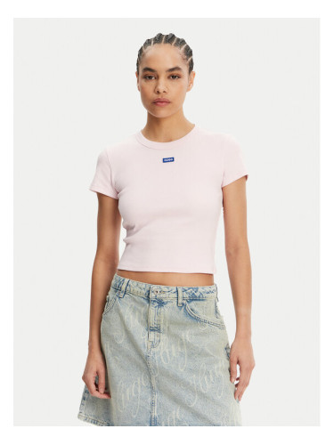 HUGO Тишърт Baby 50510749 Розов Slim Fit