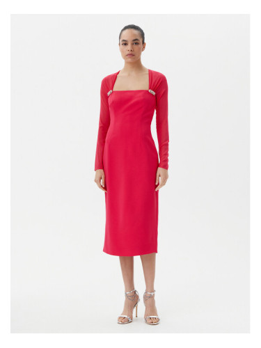 Luisa Spagnoli Коктейлна рокля Protocollo 541709 Червен Regular Fit