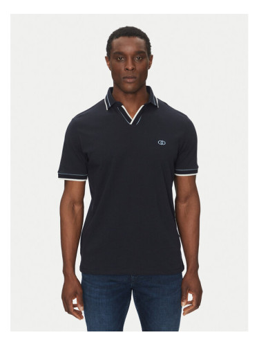 Liu Jo Тениска с яка и копчета QA5179 J0299 Тъмносин Regular Fit