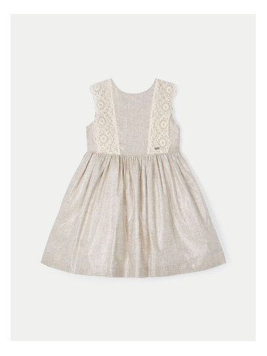 Mayoral Лятна рокля 3910 Бежов Regular Fit