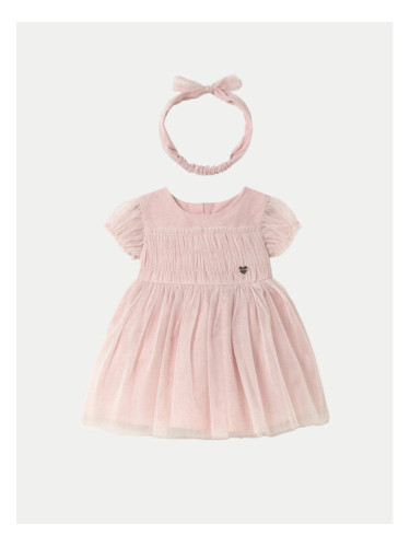 Mayoral Елегантна рокля 1902 Розов Regular Fit
