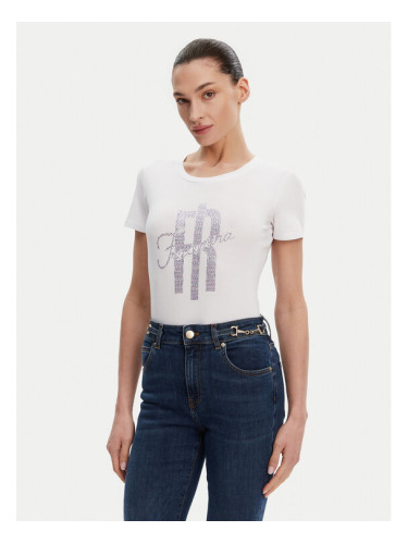 Fracomina Тишърт FP25ST3002J449N5 Бял Slim Fit