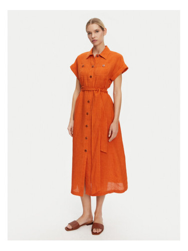 Luisa Spagnoli Рокля тип риза Parete 541978 Оранжев Regular Fit