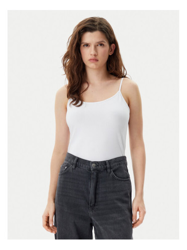 Gap топ 701570-01 Бял Slim Fit