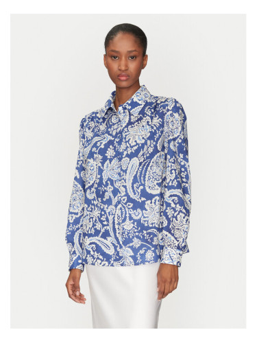 Luisa Spagnoli Риза Bonifico 541847 Син Regular Fit