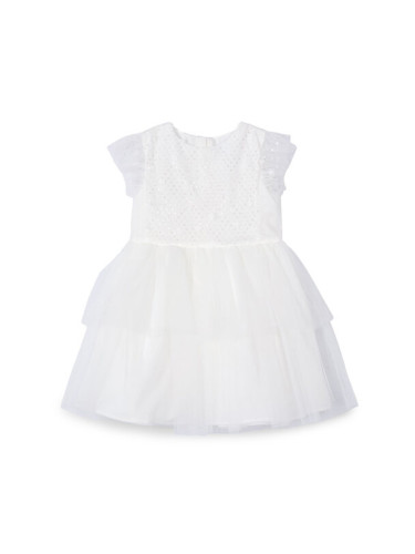 Mayoral Елегантна рокля 3914 Екрю Regular Fit