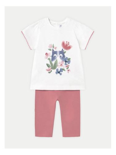 Mayoral Комплект тишърт и клин 1736 Розов Regular Fit