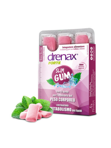 Дъвки за отслабване и контрол на апетита - Дренакс - Drenax® с фукус, гуарана и хром, 9 броя