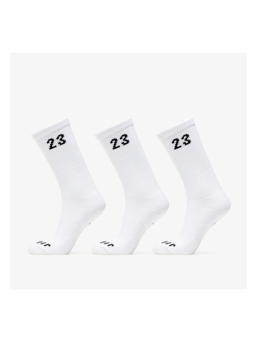 Чорапи Jordan Essentials Crew Socks 3-Pack White/ Black M