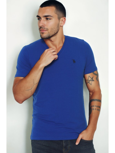 T9568 DEWBERRY V-NECK MEN'S T-SHIRT-SAKS