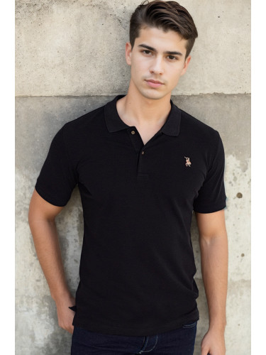 T9561 DEWBERRY MEN'S TSHIRT-BLACK