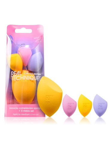 Real Techniques Miracle Complexion Sponge +3 minis set гъба за фон дьо тен