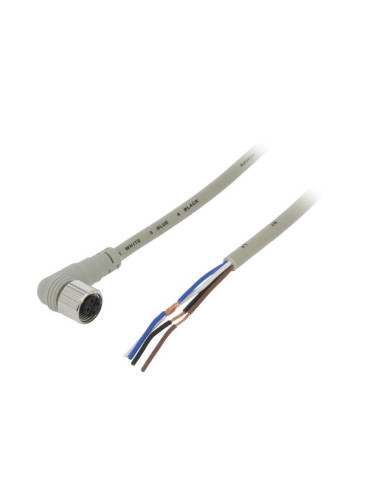 Кабел за датчик CLDH4-2, 4пина, ъглов конектор, 2m, M12mm