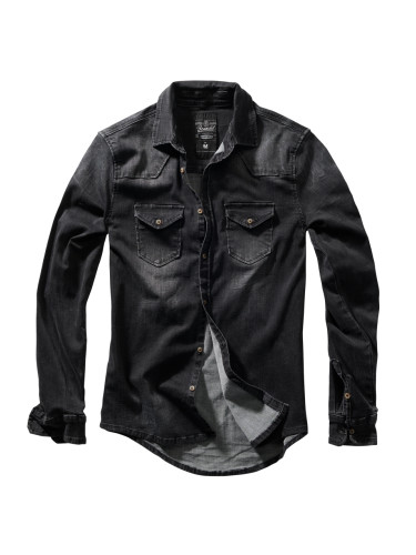 Мъжка дънкова риза в черен цвят Brandit Denim black 