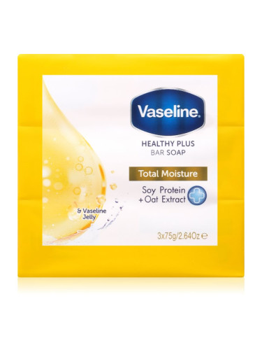 Vaseline Total Moisture Bar Soap комплект твърди сапуни 3x75 гр.