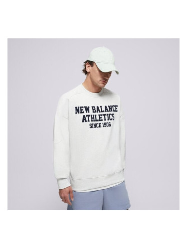 New Balance Суитчър Varsity French Terry Graphic Crew мъжки Дрехи Суичъри MT51521AHH Сив