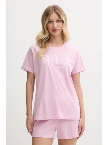 Памучна пижама Fila в синьо от памук FPS4177