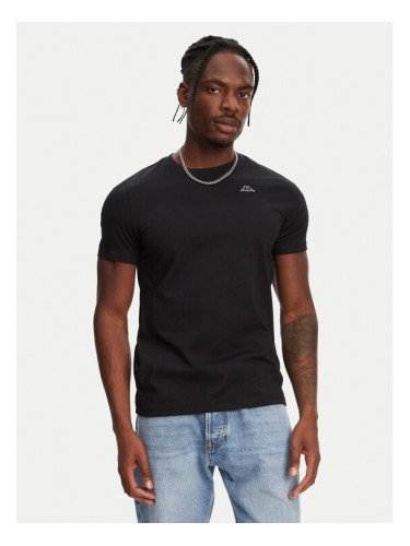 Robe di Kappa Тишърт Luc 611187W Черен Regular Fit